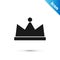 Grey Crown icon isolated on white background. Vector