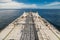 Grey deck of a big oil tanker