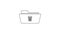 Grey Delete folder line icon on white background. Folder with recycle bin. Delete or error folder. Close computer