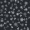 Grey Disco ball icon isolated seamless pattern on black background. Vector