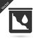 Grey Drop in crude oil price icon isolated on white background. Oil industry crisis concept. Vector