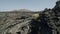 Grey and dull landscape with lava rocks. Lanzarote, Canary Islands