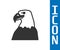 Grey Eagle head icon isolated on white background. Animal symbol. Vector