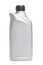 grey engine oil bottle isolated on white