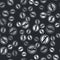 Grey Food no diet icon isolated seamless pattern on black background. Healing hunger. Vector