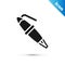 Grey Fountain pen nib icon isolated on white background. Pen tool sign. Vector