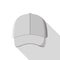 Grey front baseball cap icon, flat style