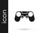 Grey Gamepad icon isolated on white background. Game controller. Vector Illustration