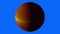 Grey gas giant planet rotating isolated on chroma key screen time lapse - new quality nature scenic view cool video