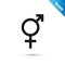Grey Gender icon isolated on white background. Symbols of men and women. Sex symbol. Vector