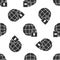 Grey Global lockdown - locked globe icon isolated seamless pattern on white background. Vector