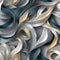 Grey and gold paper swirls creating a sculptural, intricate background (tiled)