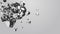 Grey gray white silver metaball liquid metasphere 3d render motion design wallpaper animation water effects mercury