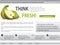 Grey-green website with pear