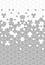 Grey halftone border. Geometric halftone pattern with grey arabesque disintegration.Tile vector pattern