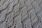 Grey handmade thick lacy knit fabric