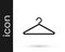 Grey Hanger wardrobe icon isolated on white background. Cloakroom icon. Clothes service symbol. Laundry hanger sign