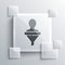 Grey Head hunting icon isolated on grey background. Business target or Employment sign. Human resource and recruitment