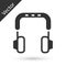 Grey Headphones icon isolated on white background. Earphones. Concept for listening to music, service, communication and