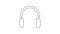 Grey Headphones line icon on white background. Earphones sign. Concept object for listening to music, service