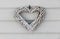 Grey heart shaped decoration