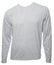 Grey heathered longsleeve cotton tshirt template isolated