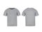 Grey kids t-shirt front and back mock-up isolated on white background with clipping path.