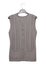 Grey knitted vest, warm clothing for the elderly