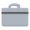 Grey laptop bag icon, cartoon style