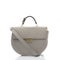 Grey leather handbag