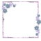 Grey lilac mauve floral frame