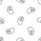 Grey line Barista icon isolated seamless pattern on white background. Vector