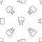 Grey line Charger icon isolated seamless pattern on white background. Vector