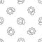 Grey line Cost reduction icon isolated seamless pattern on white background. Vector Illustration.