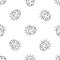 Grey line Eclipse of the sun icon isolated seamless pattern on white background. Total sonar eclipse. Vector