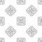 Grey line Hindu swastika religious symbol icon isolated seamless pattern on white background. Vector