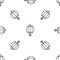 Grey line Korean paper lantern icon isolated seamless pattern on white background. Vector