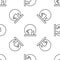 Grey line Montreal Biosphere icon isolated seamless pattern on white background. Vector