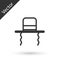 Grey line Orthodox jewish hat with sidelocks icon isolated on white background. Jewish men in the traditional clothing