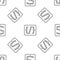 Grey line Programming language syntax icon isolated seamless pattern on white background. Syntax programming file system