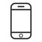 Grey lines mobile phone icon simple design. Mobile phone sign vector eps10.