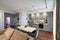 Grey luxury studio kitchen designed in modern style