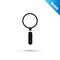 Grey Magnifying glass icon isolated on white background. Search, focus, zoom, business symbol. Vector Illustration
