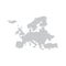 Grey Map Europe In The Dot. Vector illustration