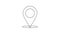 Grey Map pin line icon on white background. Pointer symbol. Location sign. Navigation map, gps, direction, place