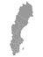 Grey Map of Regions of Sweden