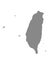 Grey Map of Taiwan Province