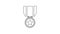 Grey Medal with star line icon on white background. Winner achievement sign. Award medal. 4K Video motion graphic