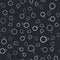 Grey Mirror icon isolated seamless pattern on black background. Vector