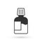 Grey Mouthwash plastic bottle icon isolated on white background. Liquid for rinsing mouth. Oralcare equipment. Vector